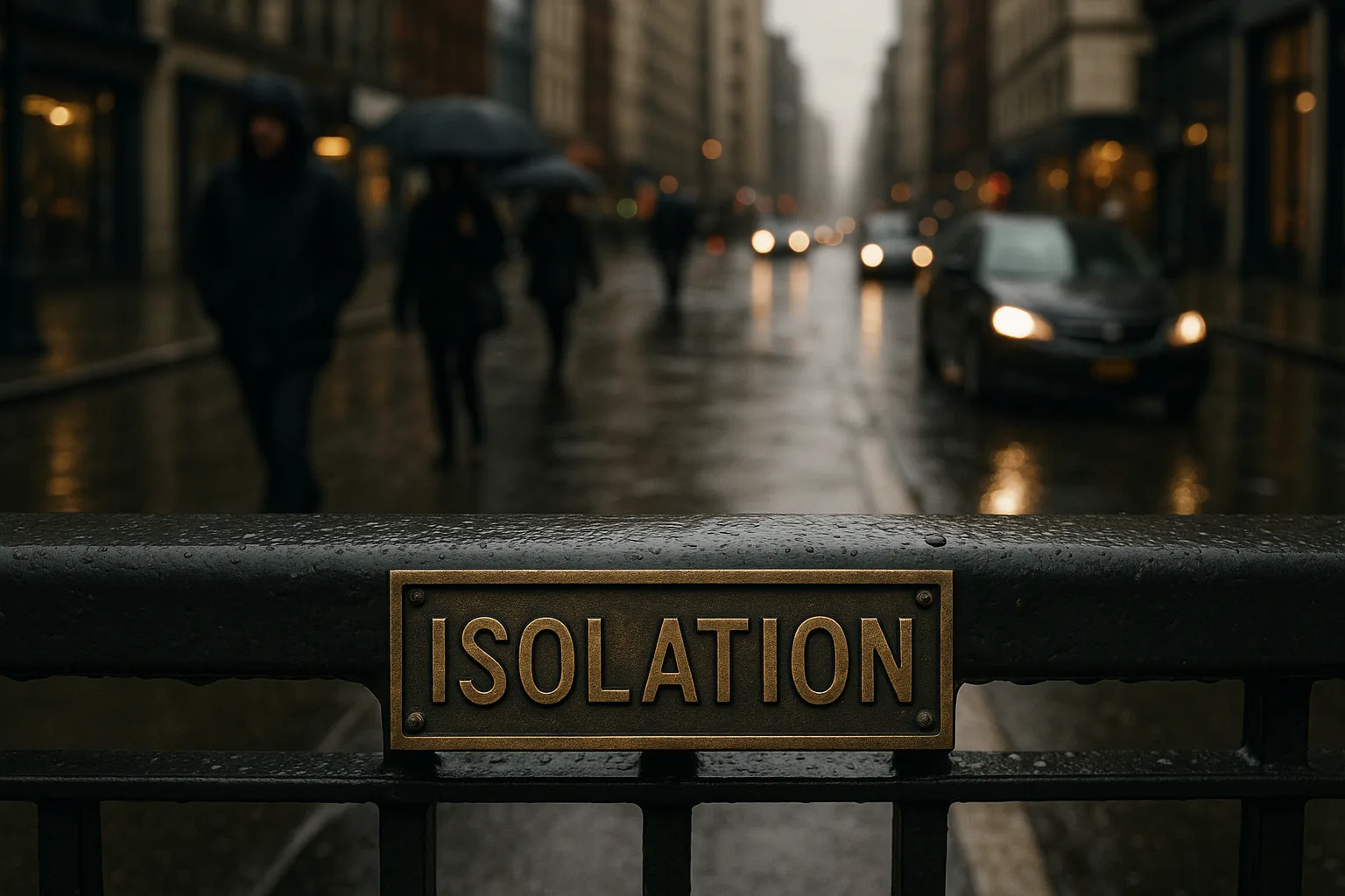 Wet Urban Street Scene