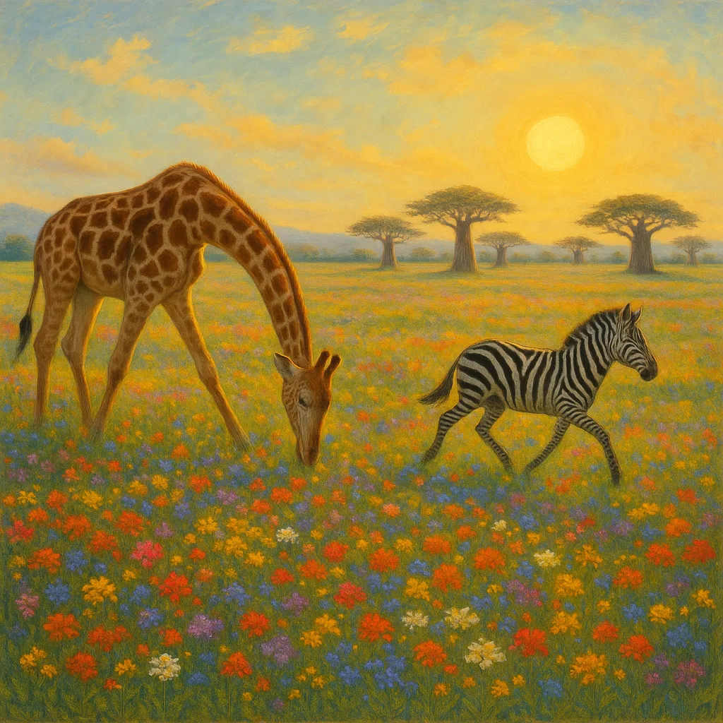 Panoramic View Reveals a Vast Meadow