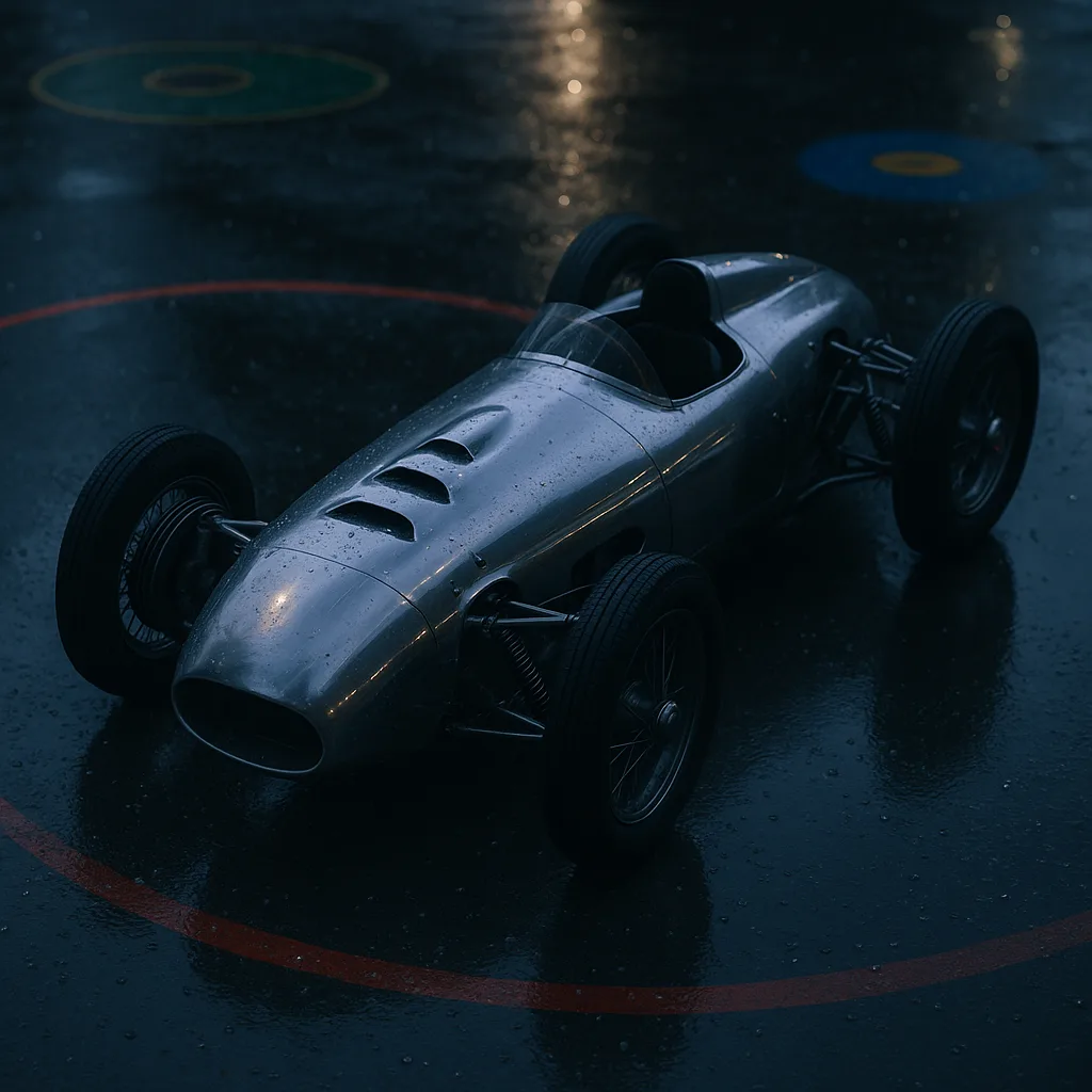 Polished Metal Racer with Exposed Suspension and NACA Ducts