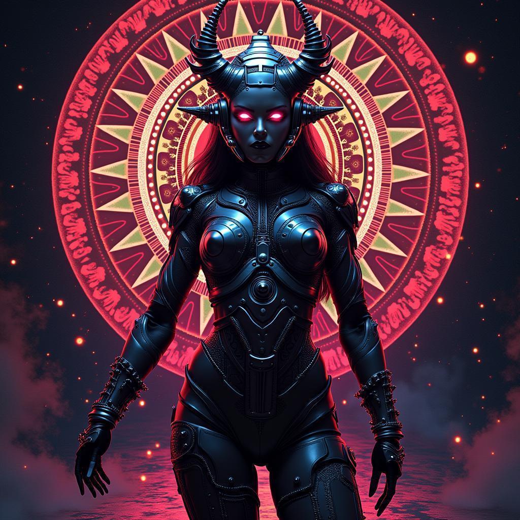 Alchemical Mecha in Bold Art Deco Pop Art