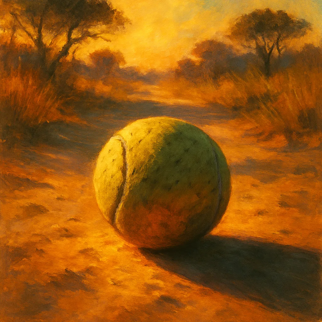 Resting with Informal Asymmetrical Balance on a Dusty Path