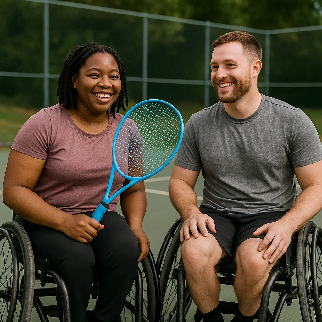 One Individual in a Wheelchair Is Holding a Vibrant