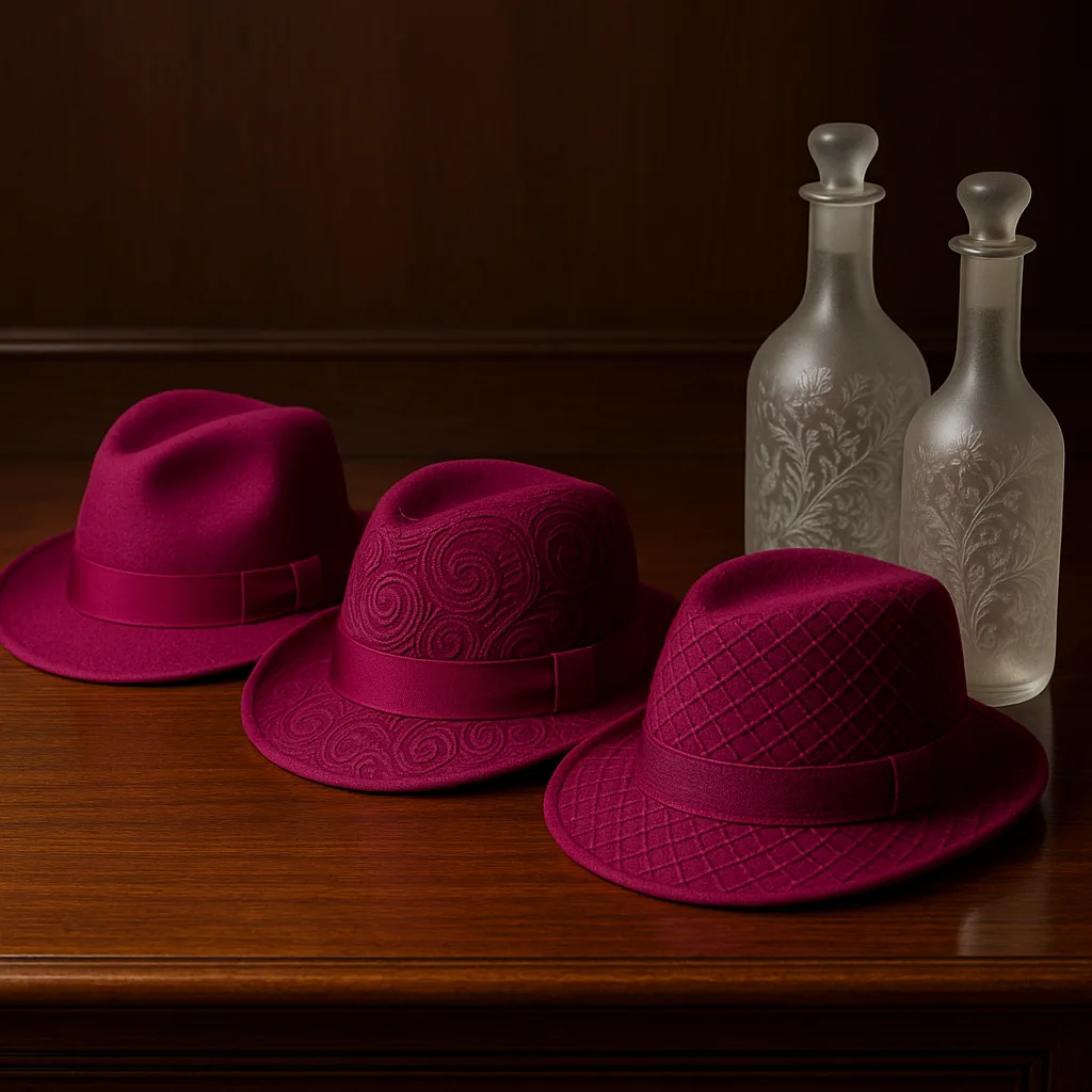 Three Vivid Fuchsia Hats