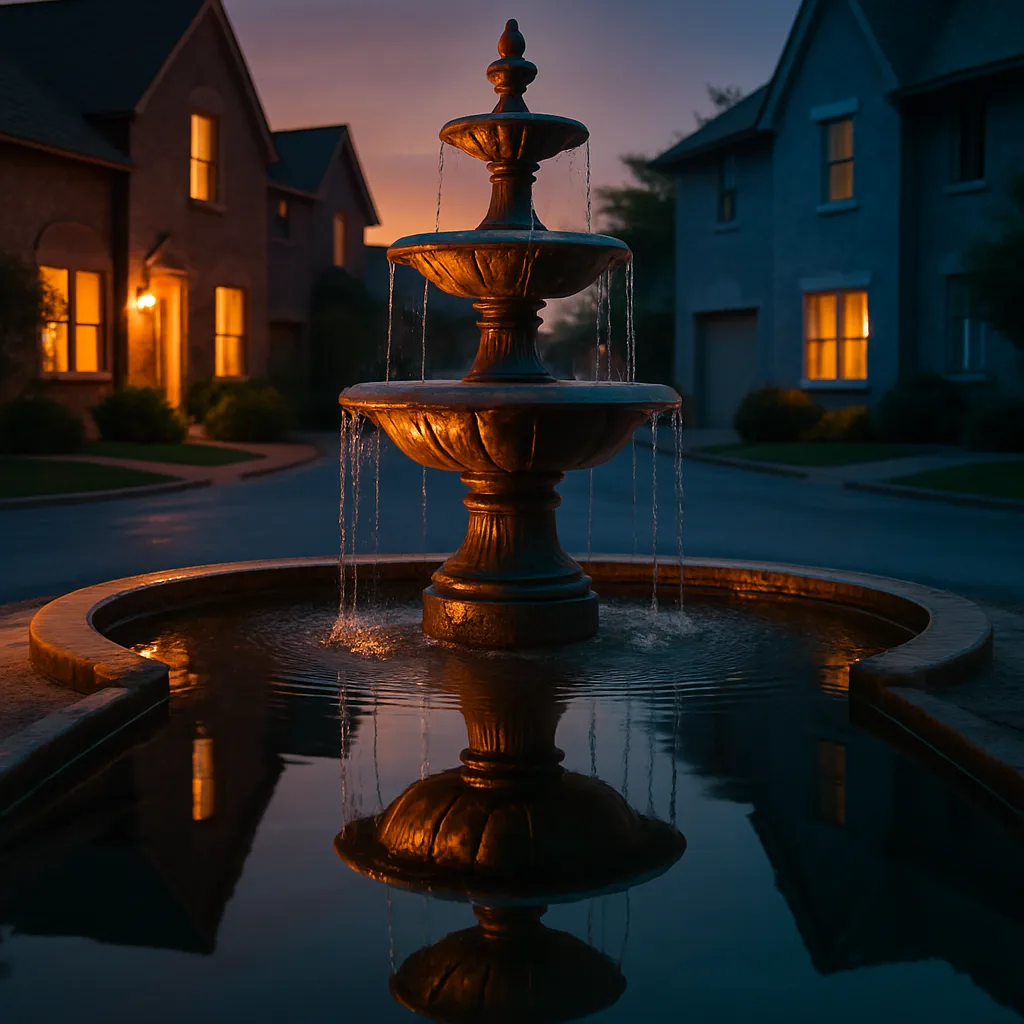 Single Aged Copper Fountain