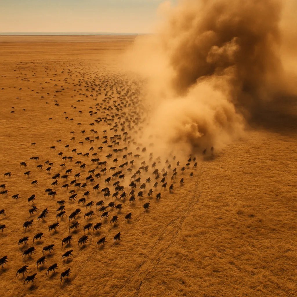 Vast Herd of Wildebeest
