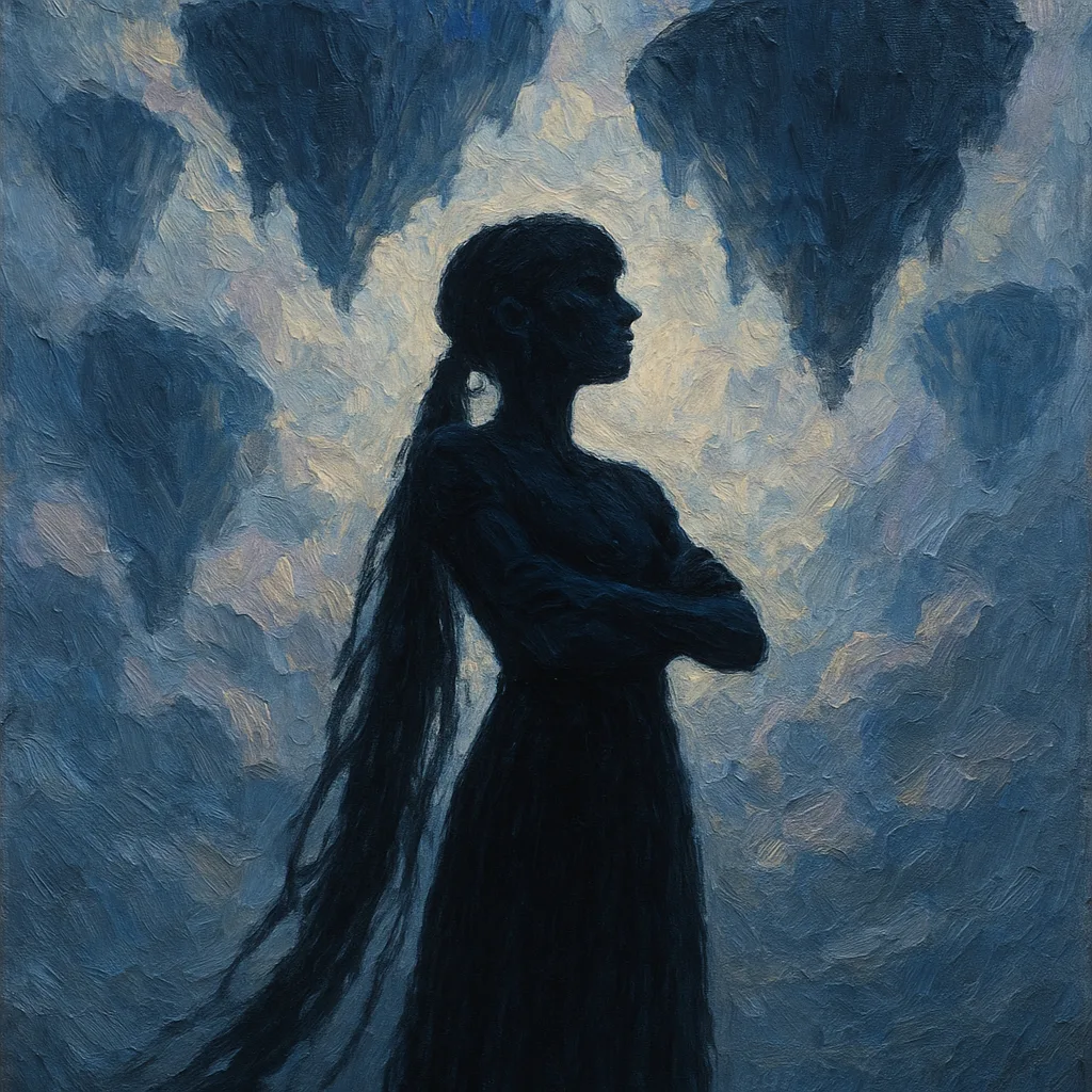 Petite Early 20th-century Figure with Extra-long Waist-length or Longer Hair