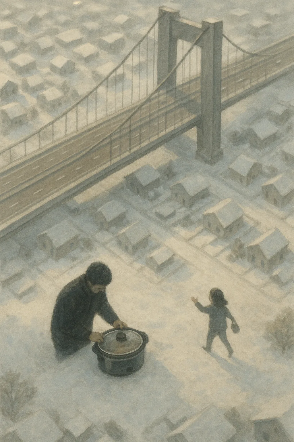 Vast Expanse of Snow-covered Rooftops