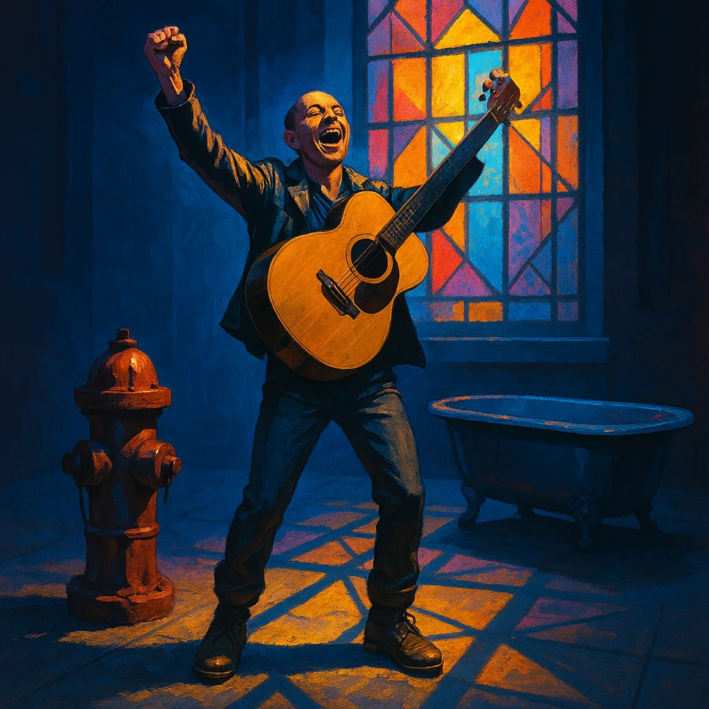 Jubilant Musician in Boots