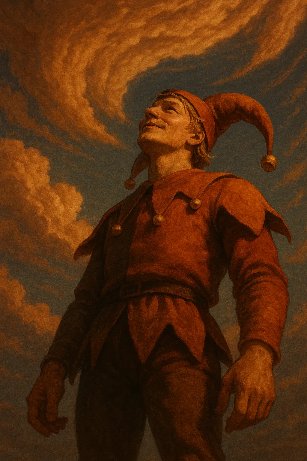 Towering Jester Figure of Mythic Stature