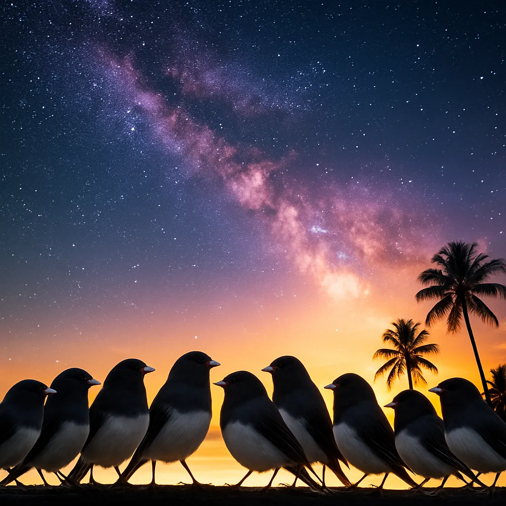 Cluster of Around Nine Juncos