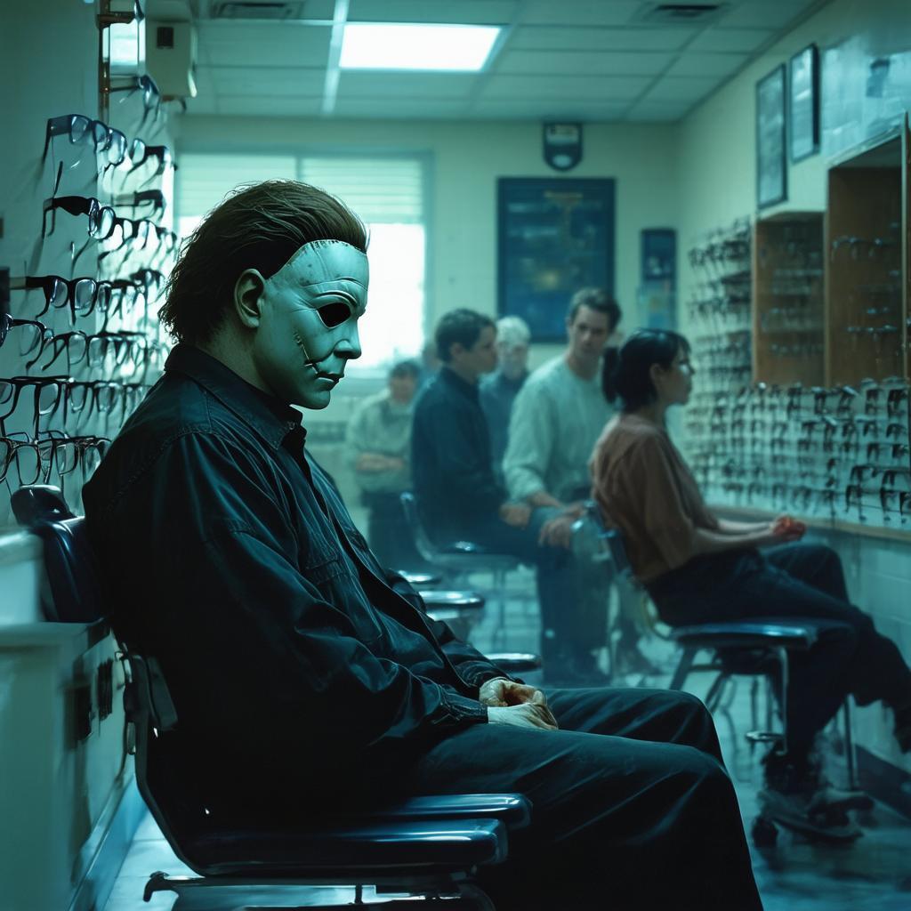 Michael Myers Waits at the Optometrist in Anime