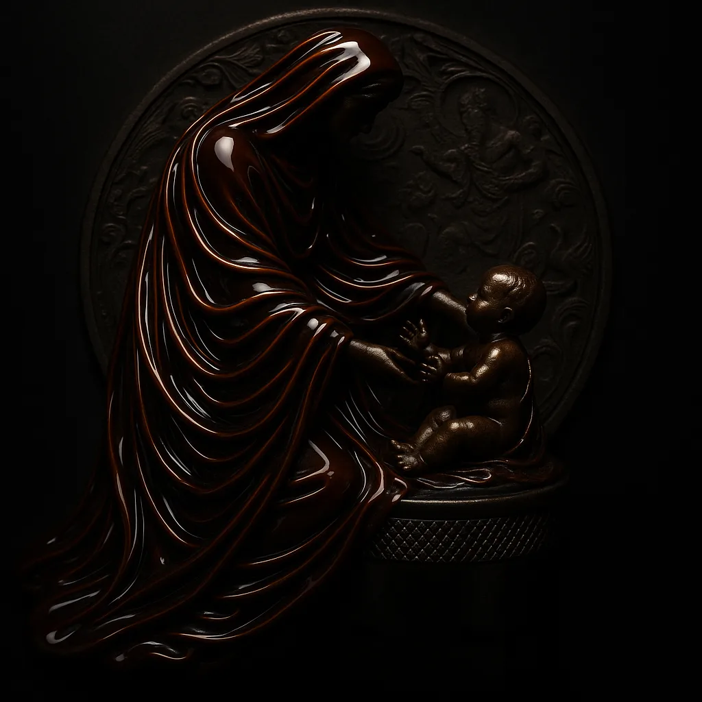Caregiver's Flowing Robe and Glossy