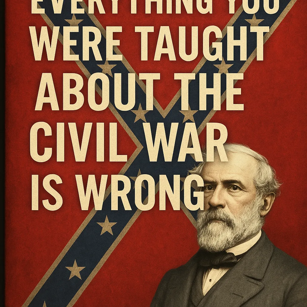 Book Cover Featuring Confederate Flag Imagery and Text