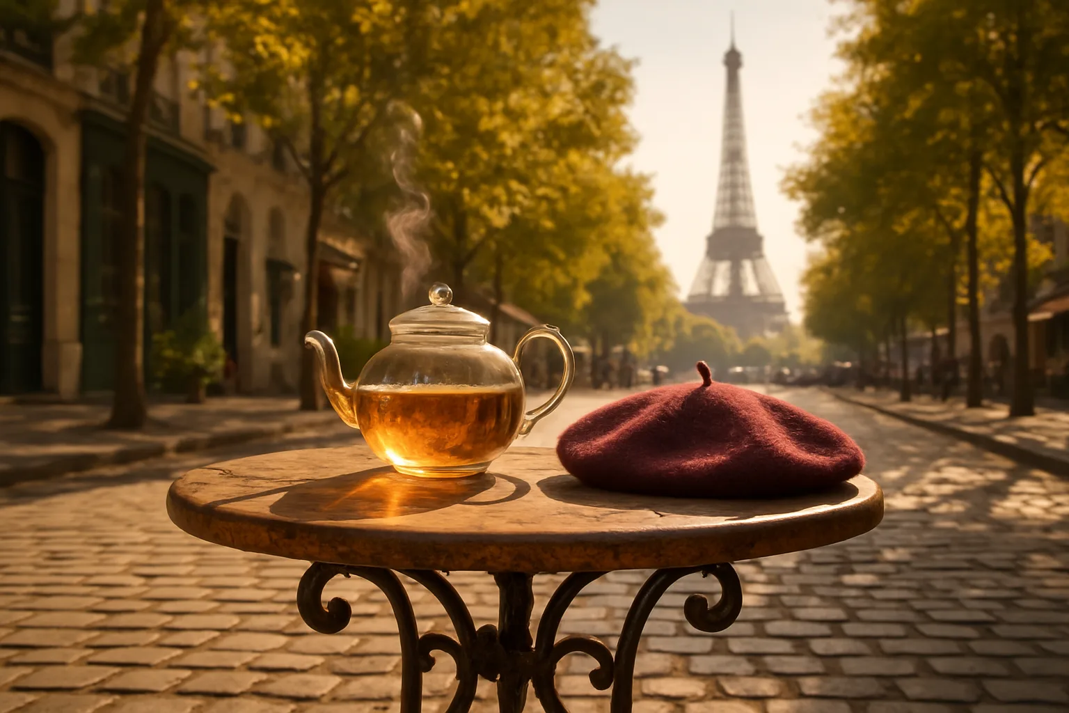 On a Cobblestone Lane Kissed by Sunlight