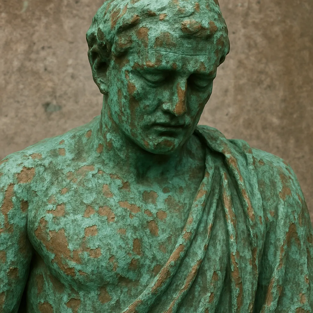Aged Copper Statue