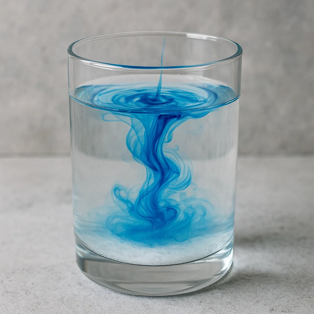 Swirling Mixture of a Baking Soda Solution