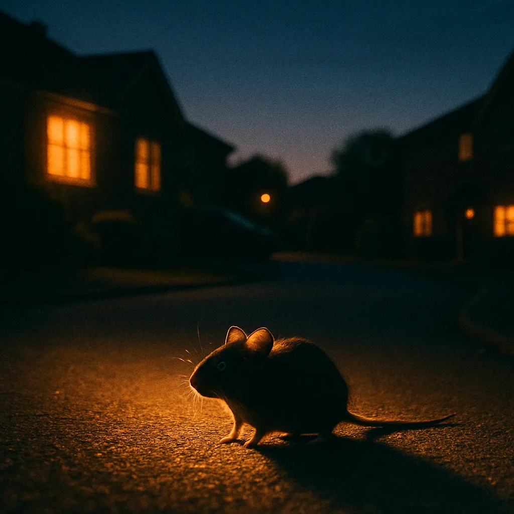 Black Mouse on a Dusky Cul-de-sac