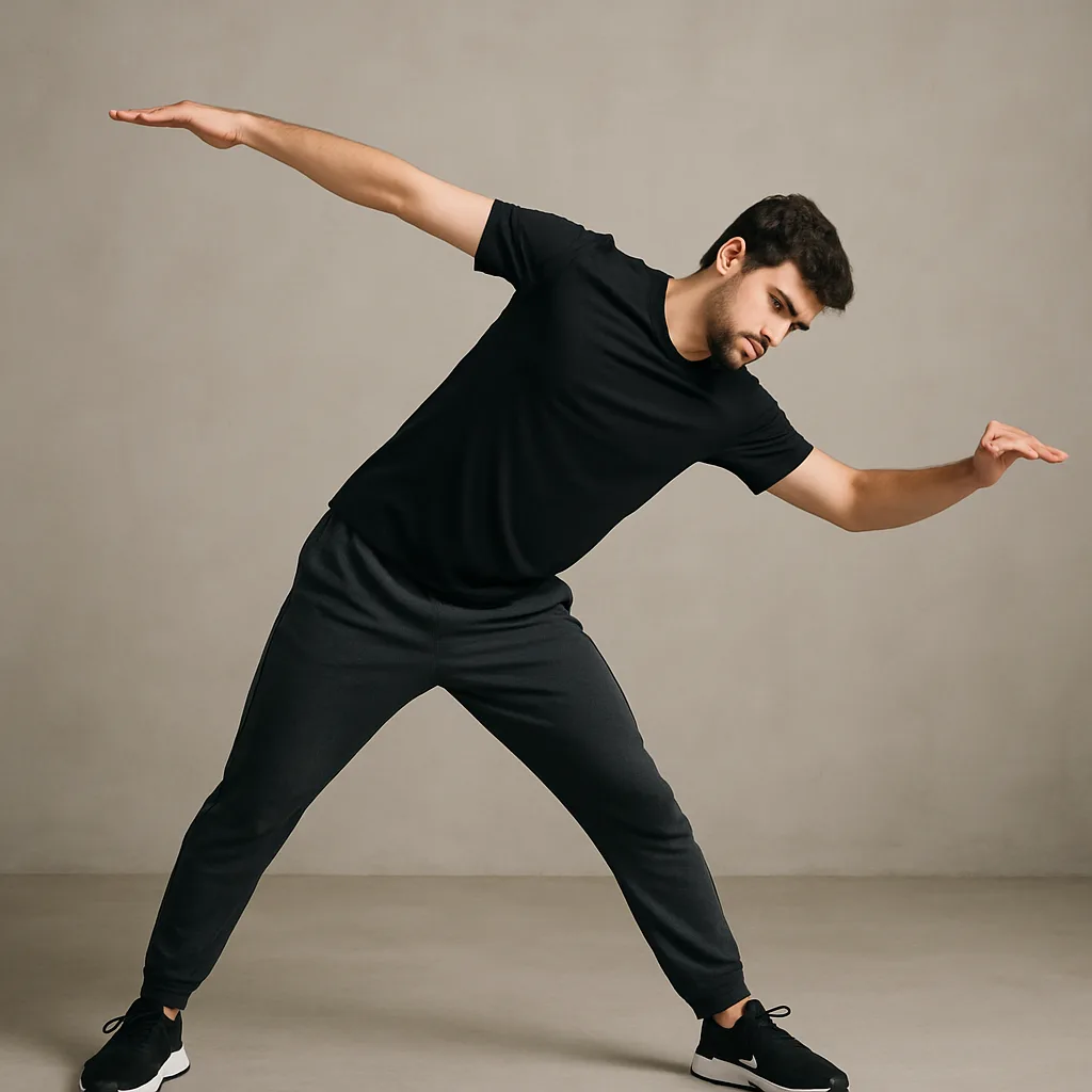 Person Stands Securely with Both Feet