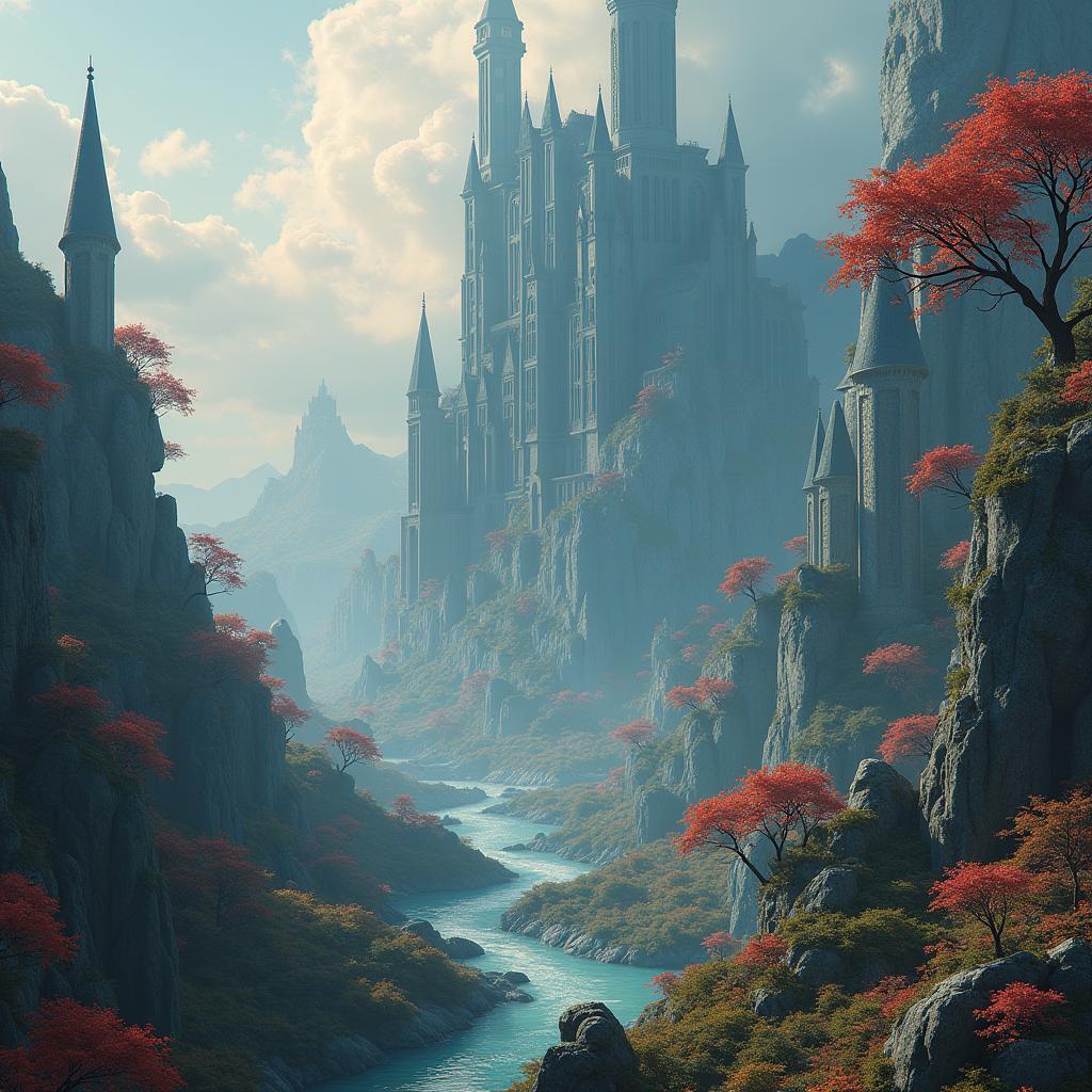 Helghast Rising Over Enchanted Mystical Landscapes