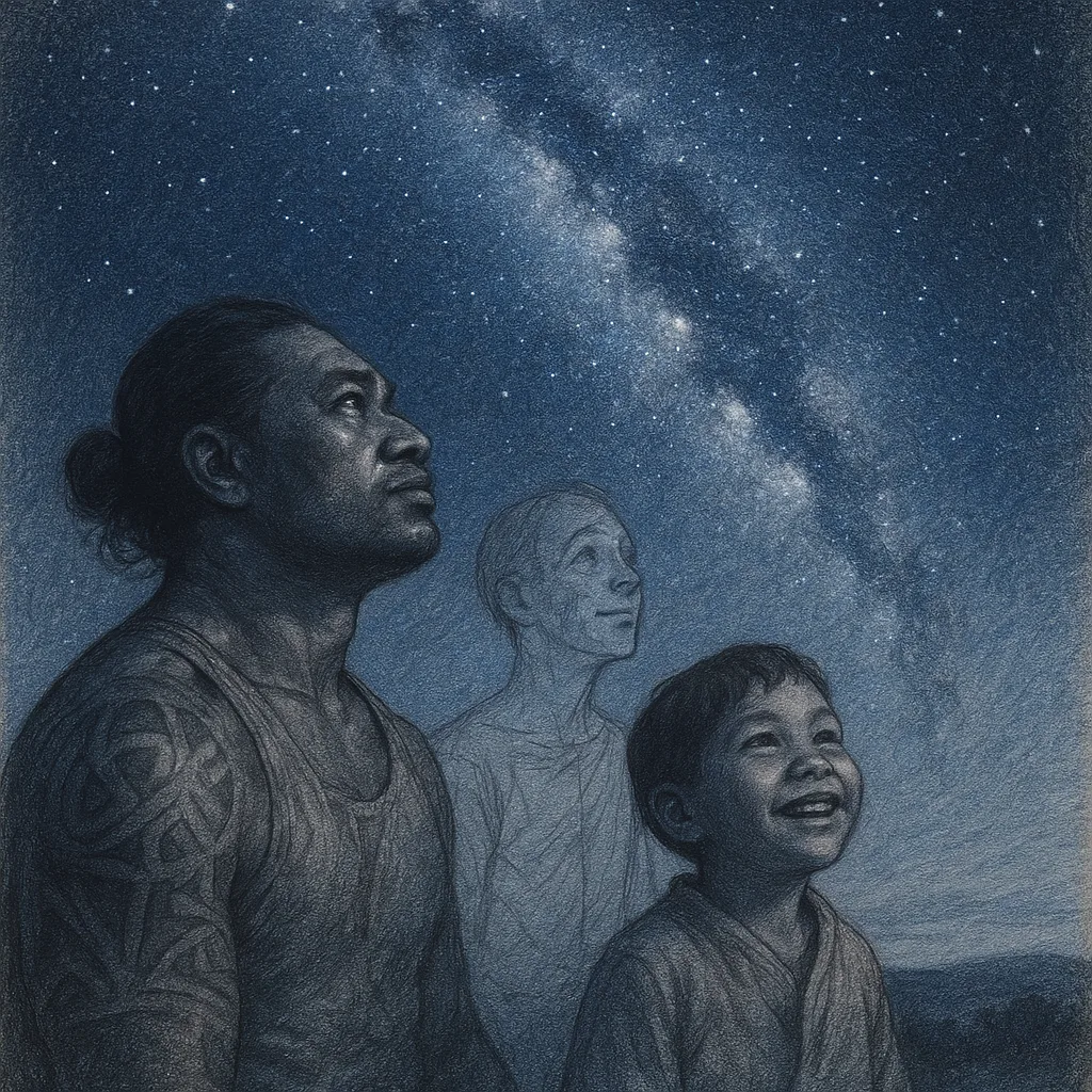 Photorealistic Pacific Islander Laborer with Tribal Tattoos