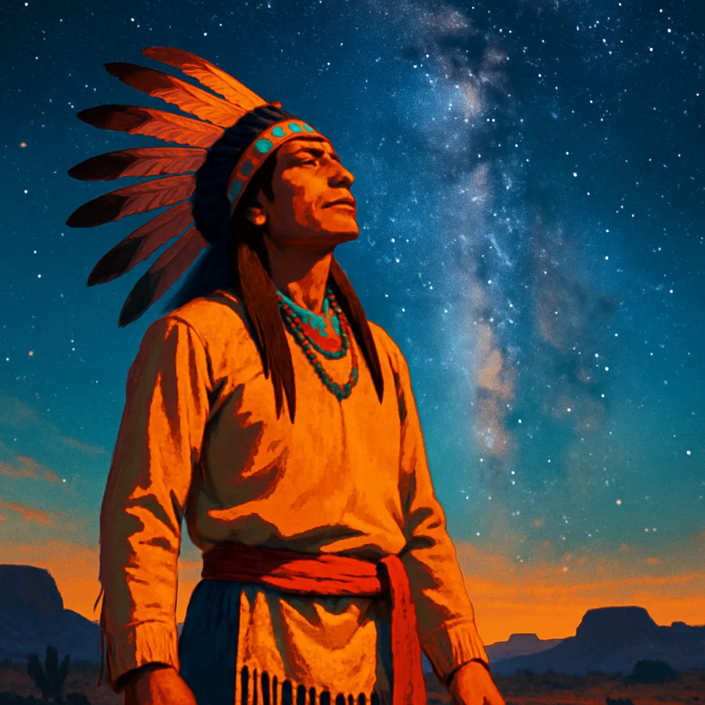 Figure of Apparent Indigenous Descent Stands Within the Quiet Expanse