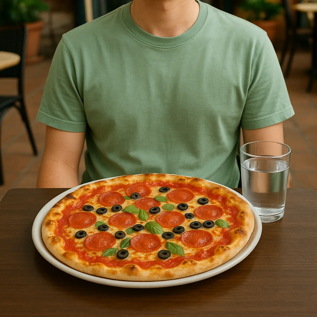 Person Wearing a Light Green Shirt Sits at a Table