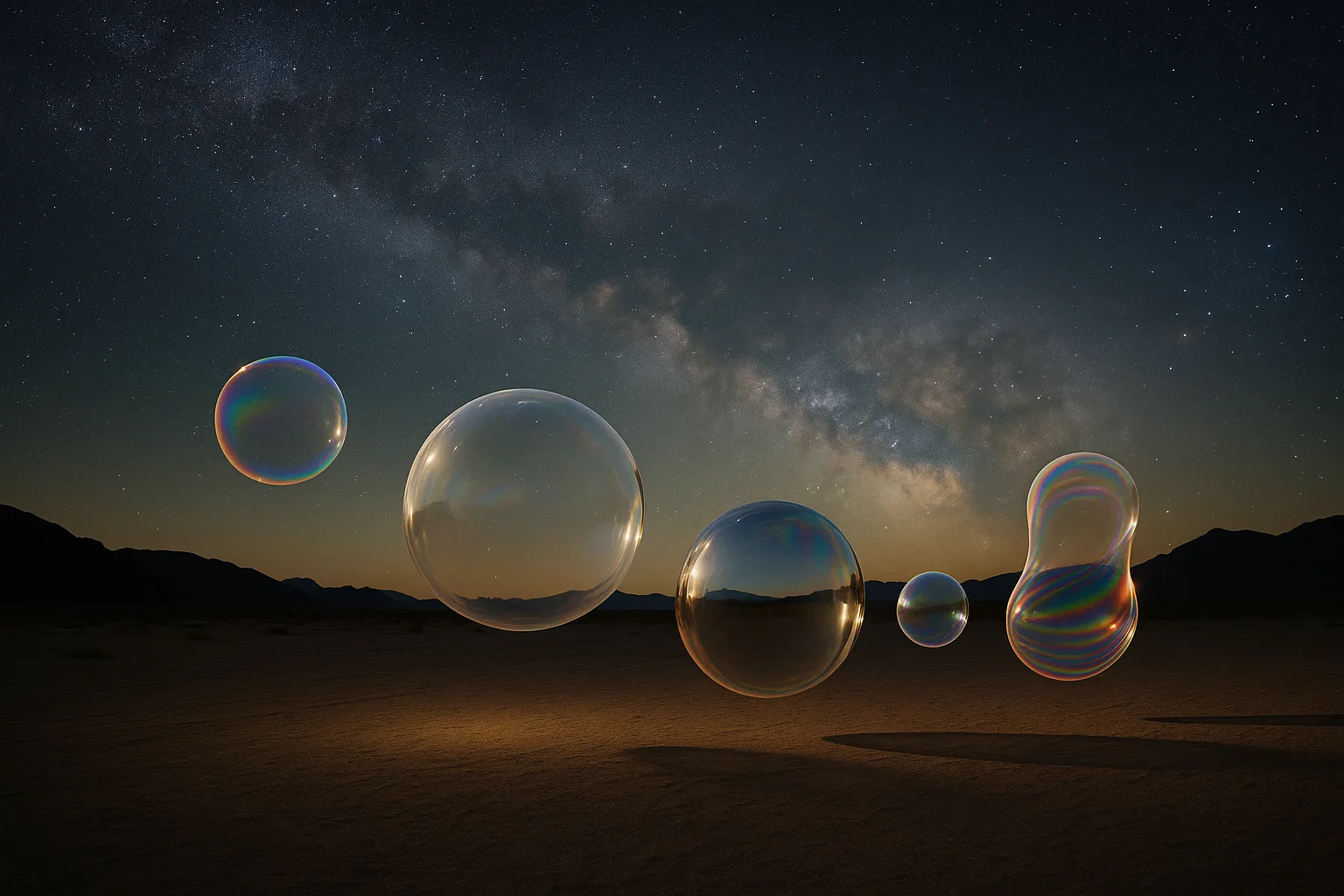 Crystal-clear Night Sky Revealing the Milky Way Arches