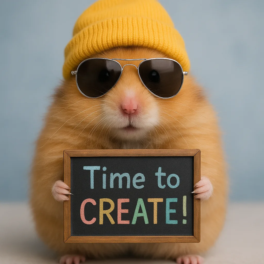 Engaging Portrait-style Photo Showcasing a Fluffy Hamster with Caramel-colored Fur