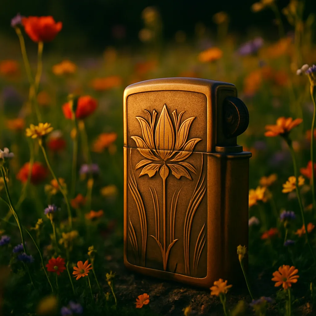 Single Lotus-papyrus Adorned Lighter
