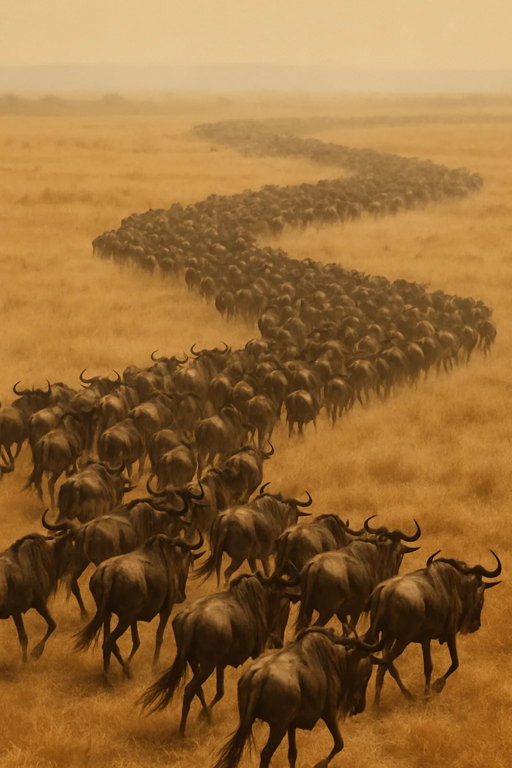 Vast Herd of Wildebeest