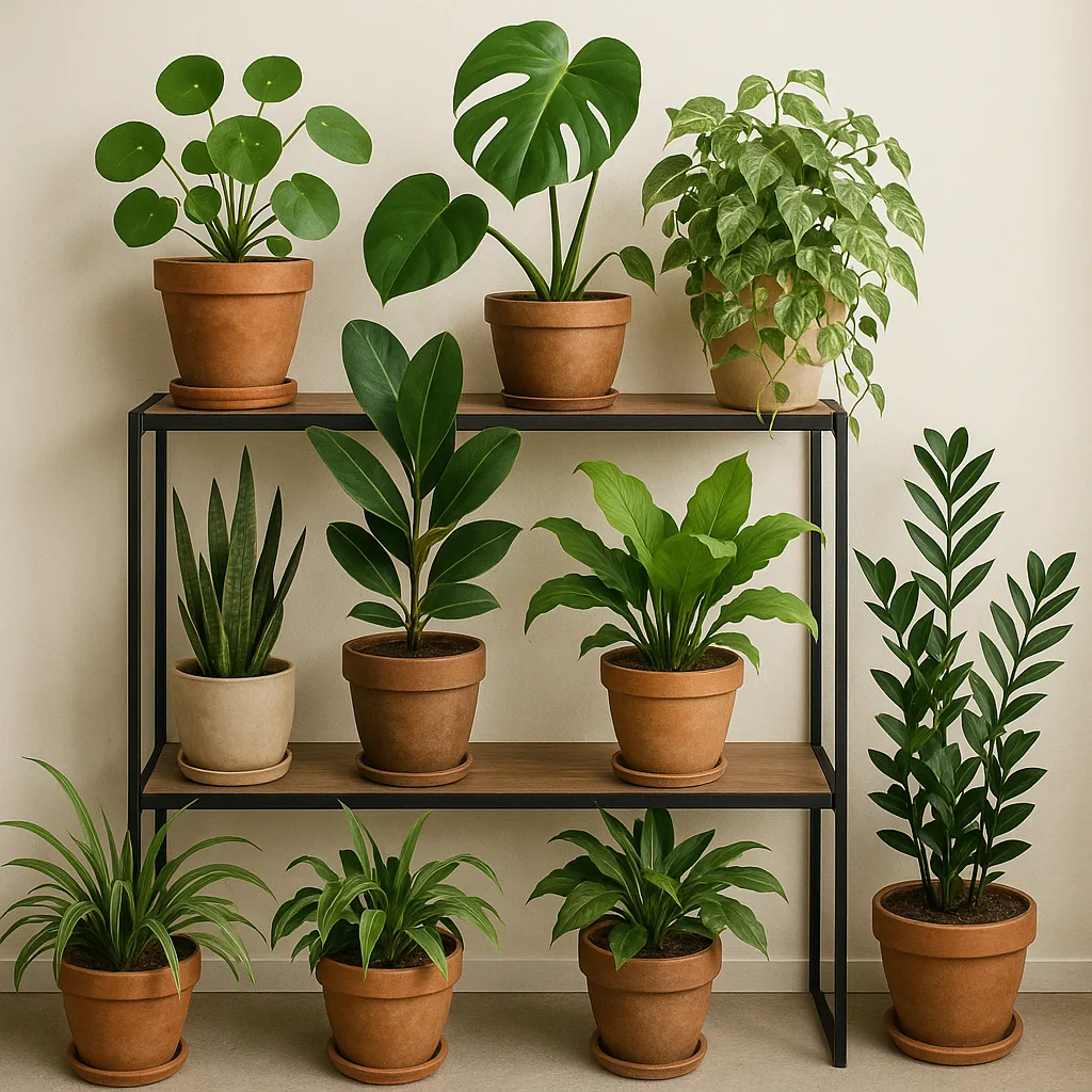 Collection of Various Potted Indoor Plants