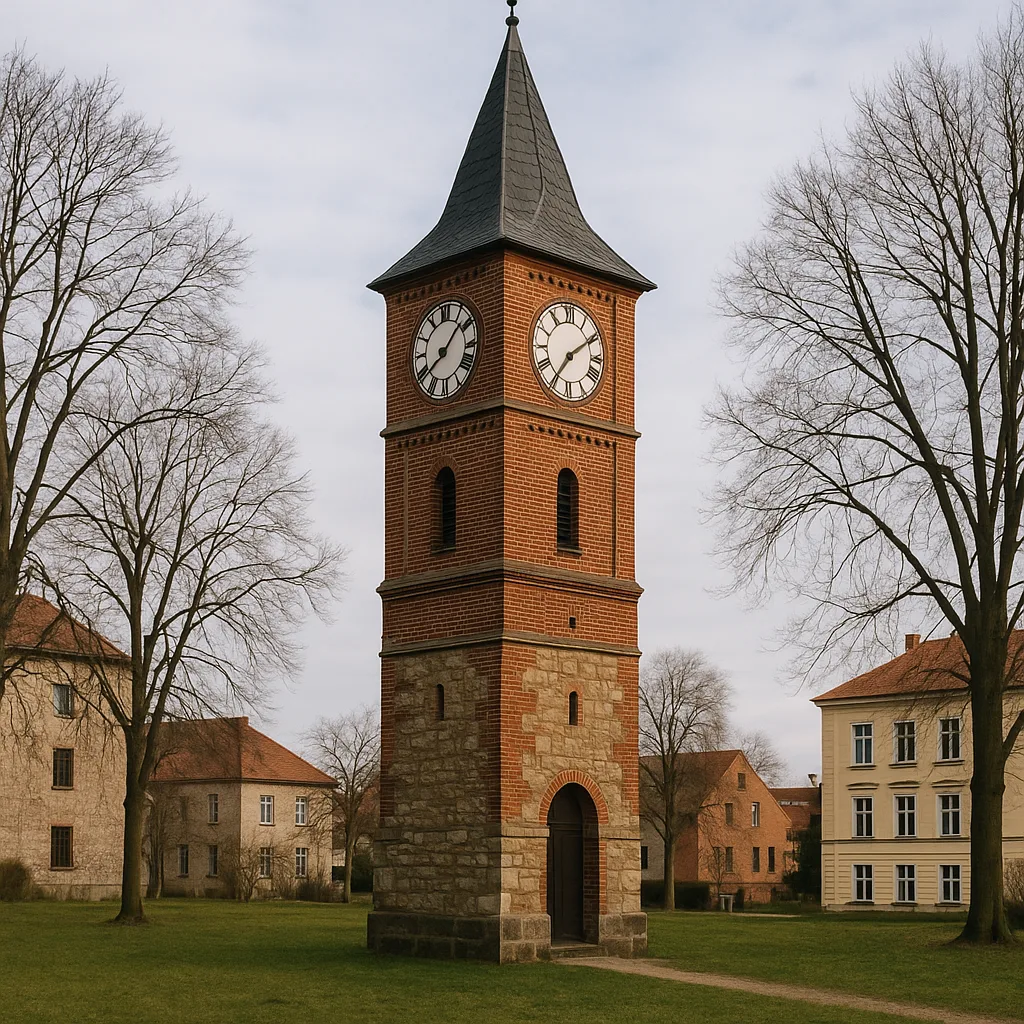 Brick and Stone Clock Tower