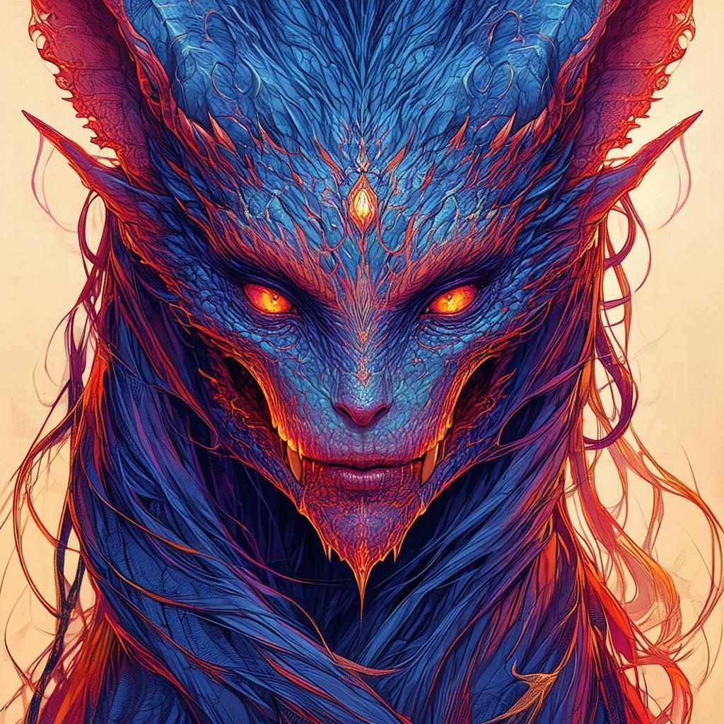 Ornate Digital Portrait of the Sansa Monster