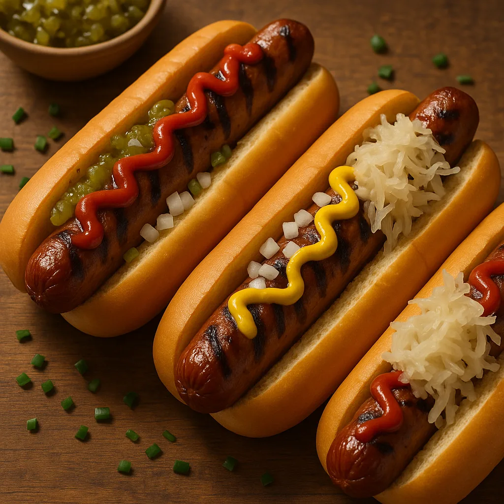 Three Sausages Grilled to Perfection