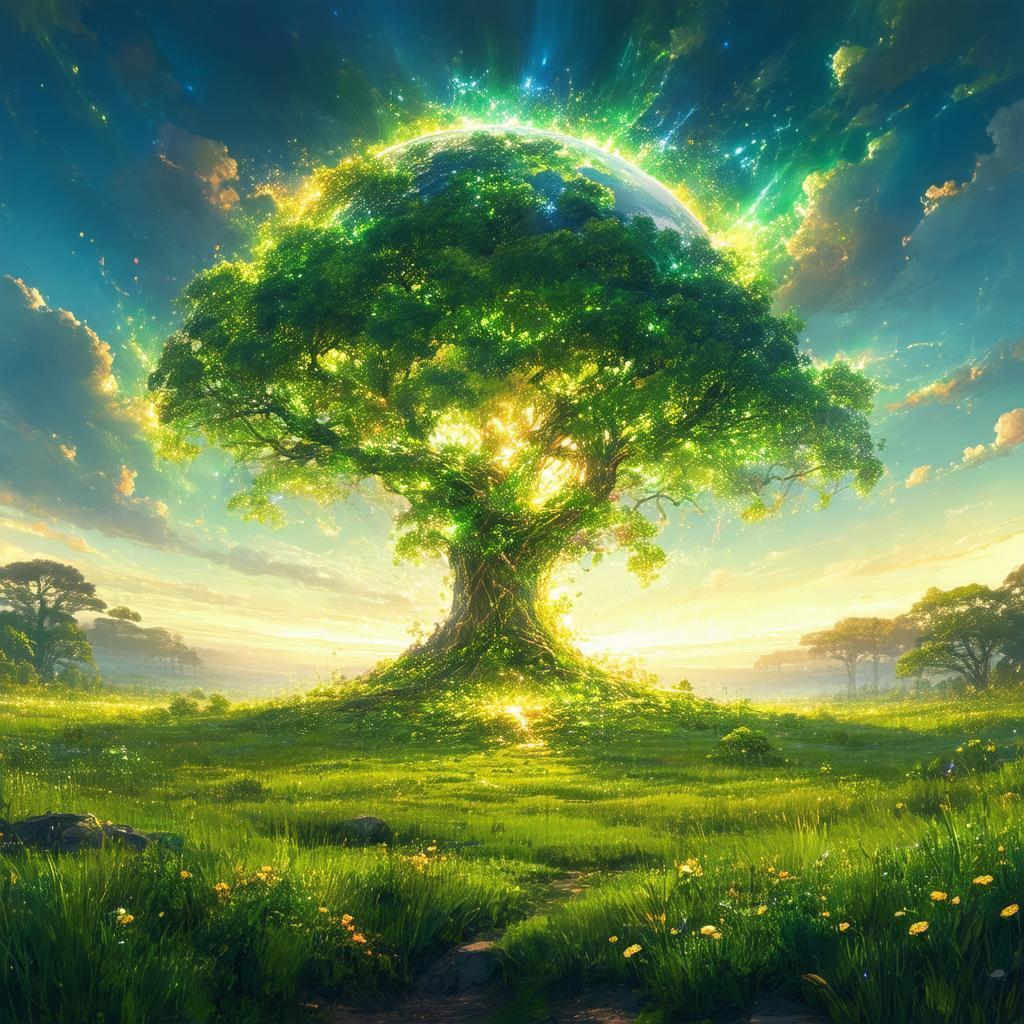 Godly Tree of Life Embraces the Earth