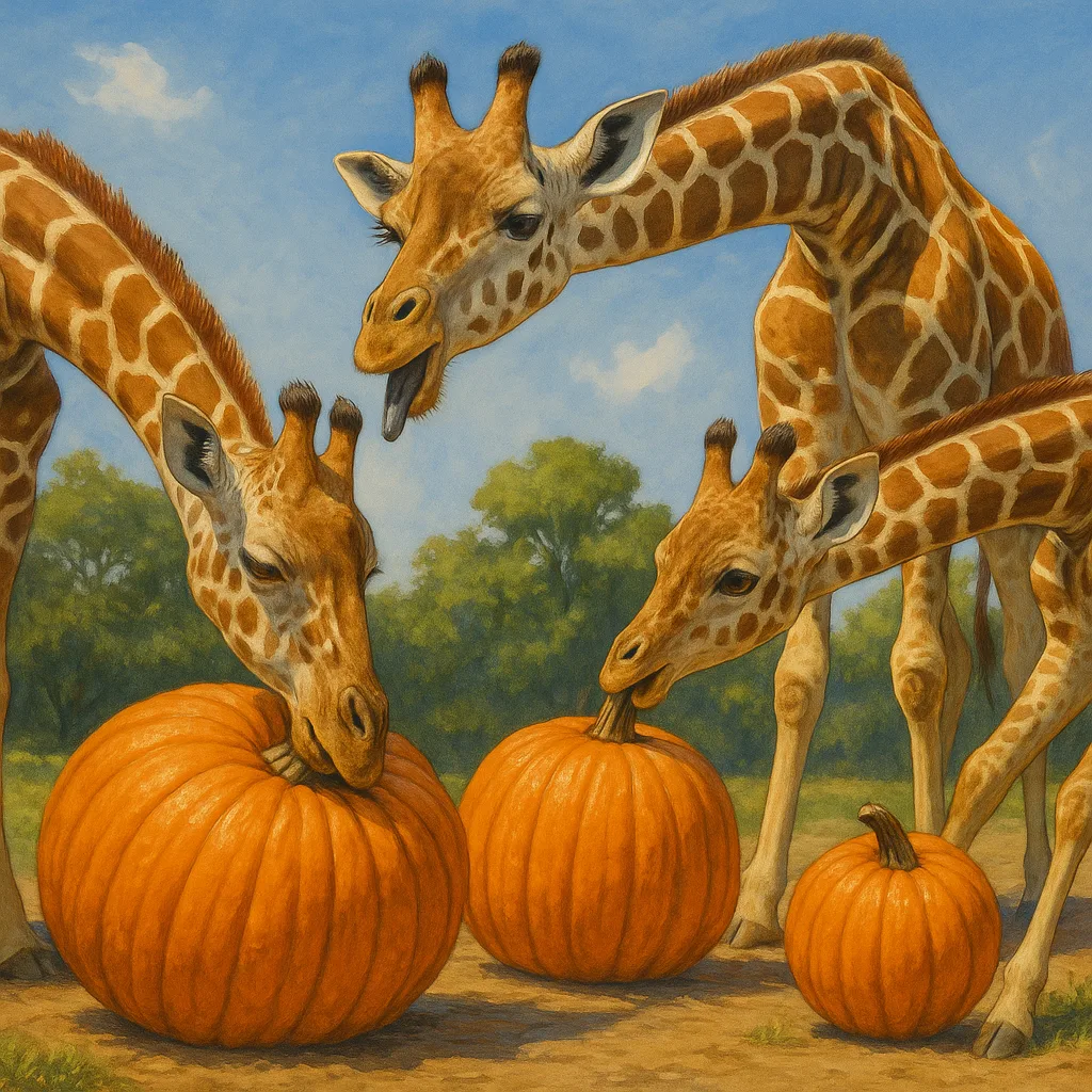 Paint a Vibrant Picture of Three Giraffes