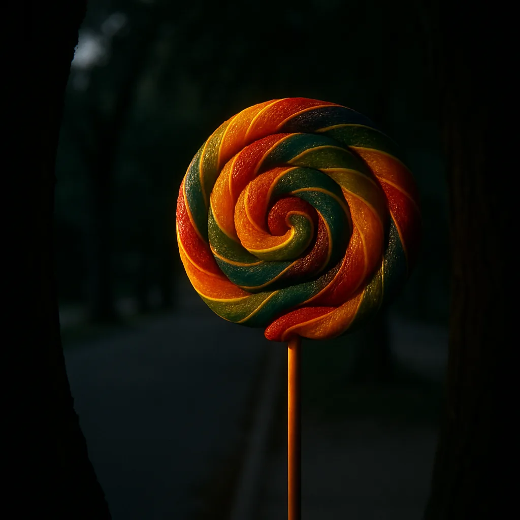 Textured Multi-color Lollipop in Profile