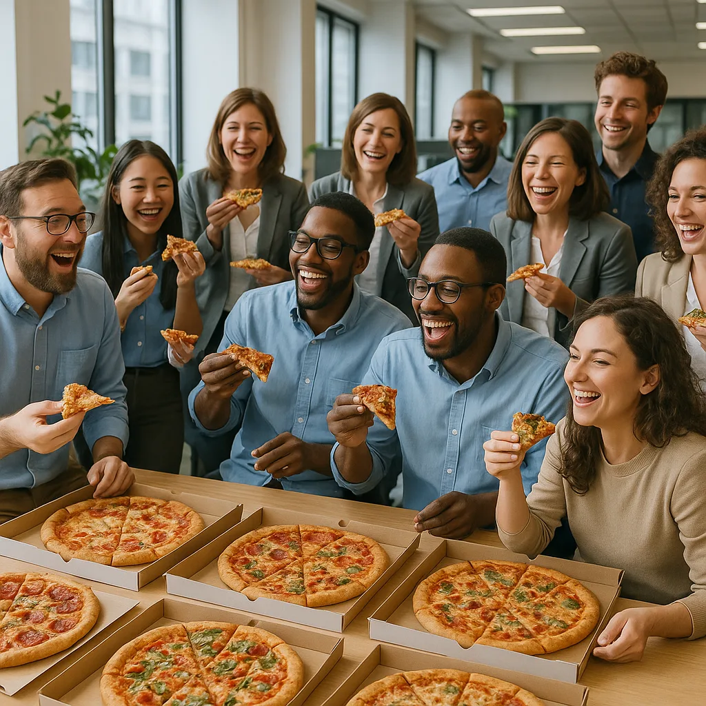 Lively Office Event with a Crowd of Individuals Merrily