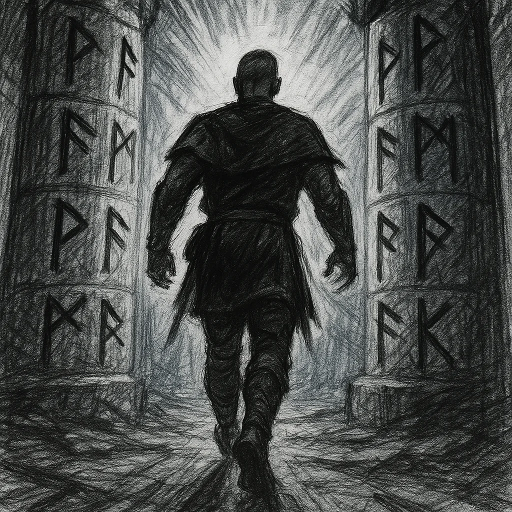 Medieval Figure with a Buzz Cut Strides