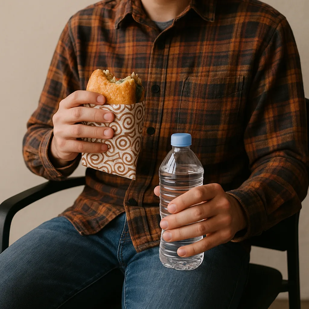 Person Wearing a Plaid Shirt