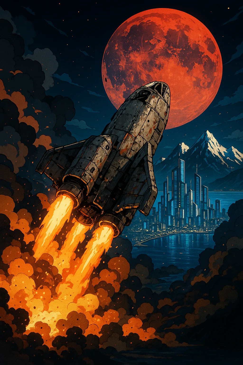 Heavily Damaged Spacecraft