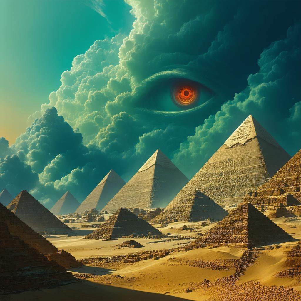 Fractal Clouds Pyramids and the Glowing Eye