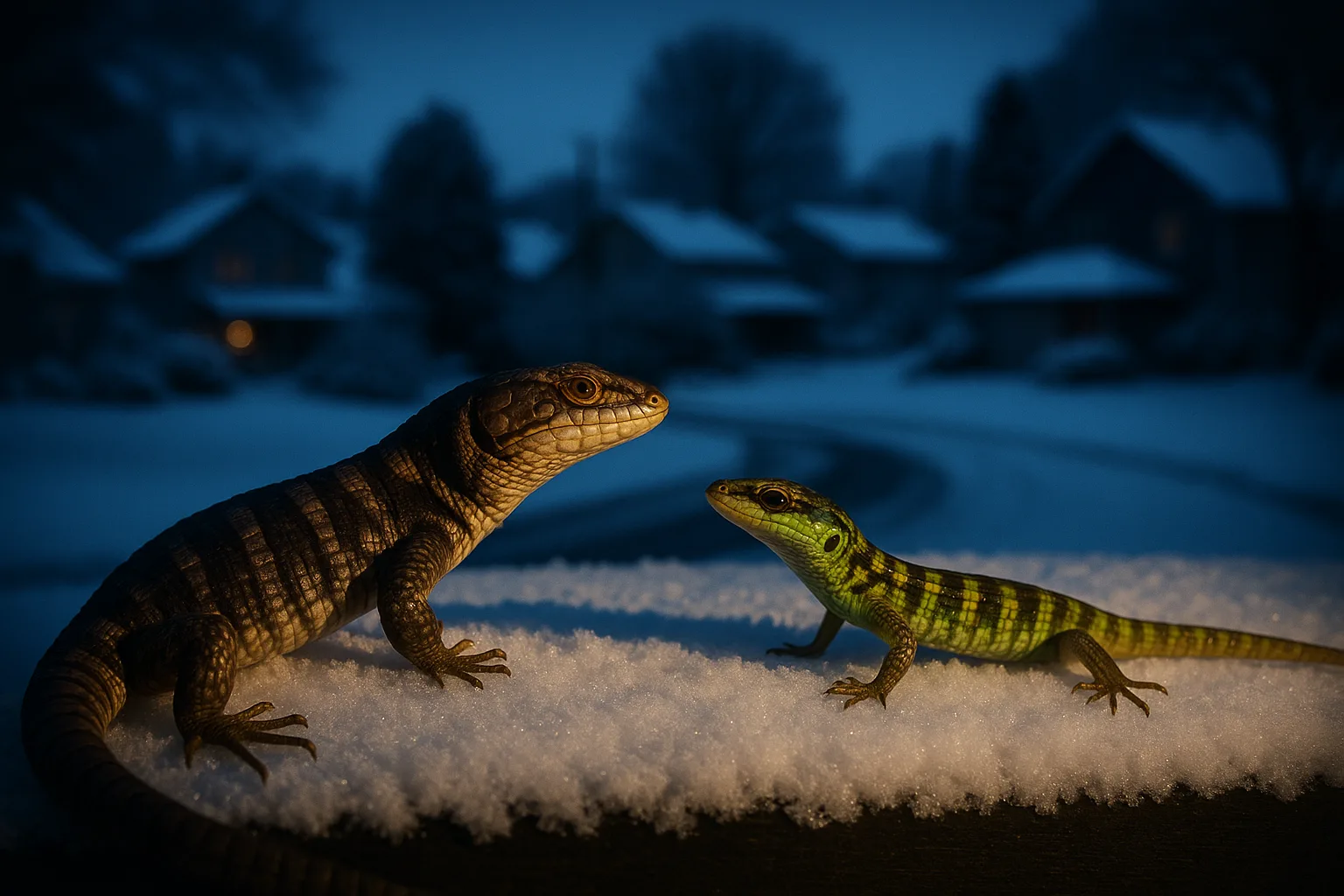 Across Snow-covered Rooftops