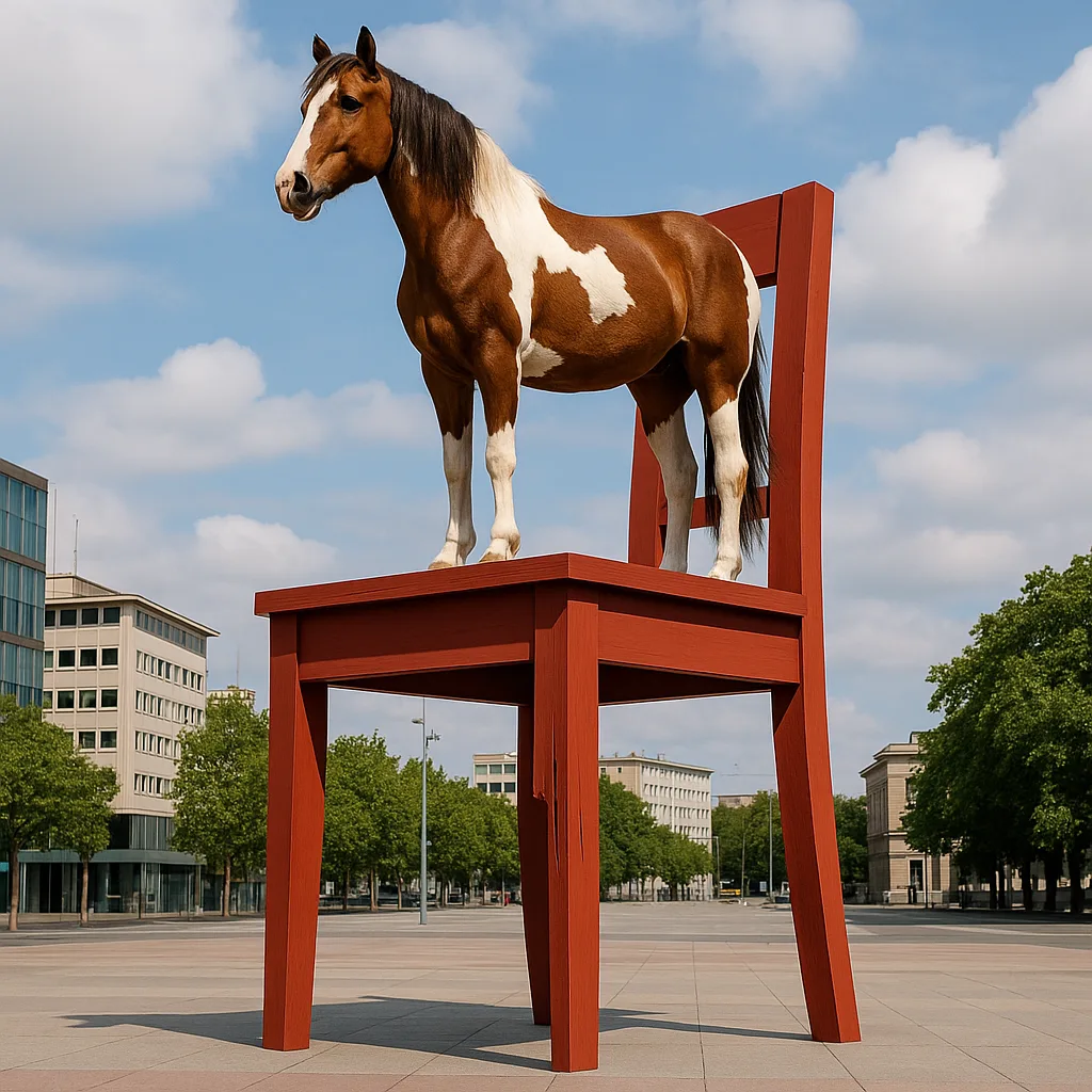 Large Red Chair Sculpture