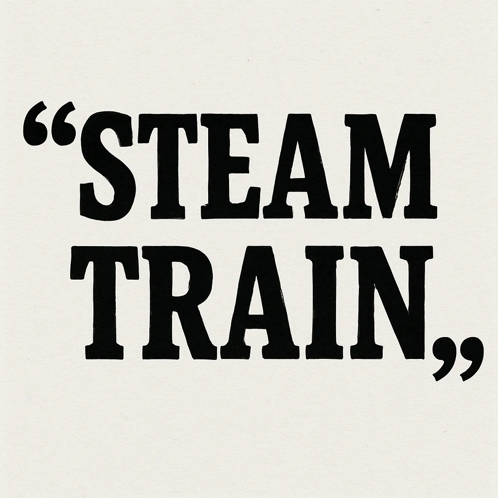Provide a Two-word Phrase Related to Locomotives