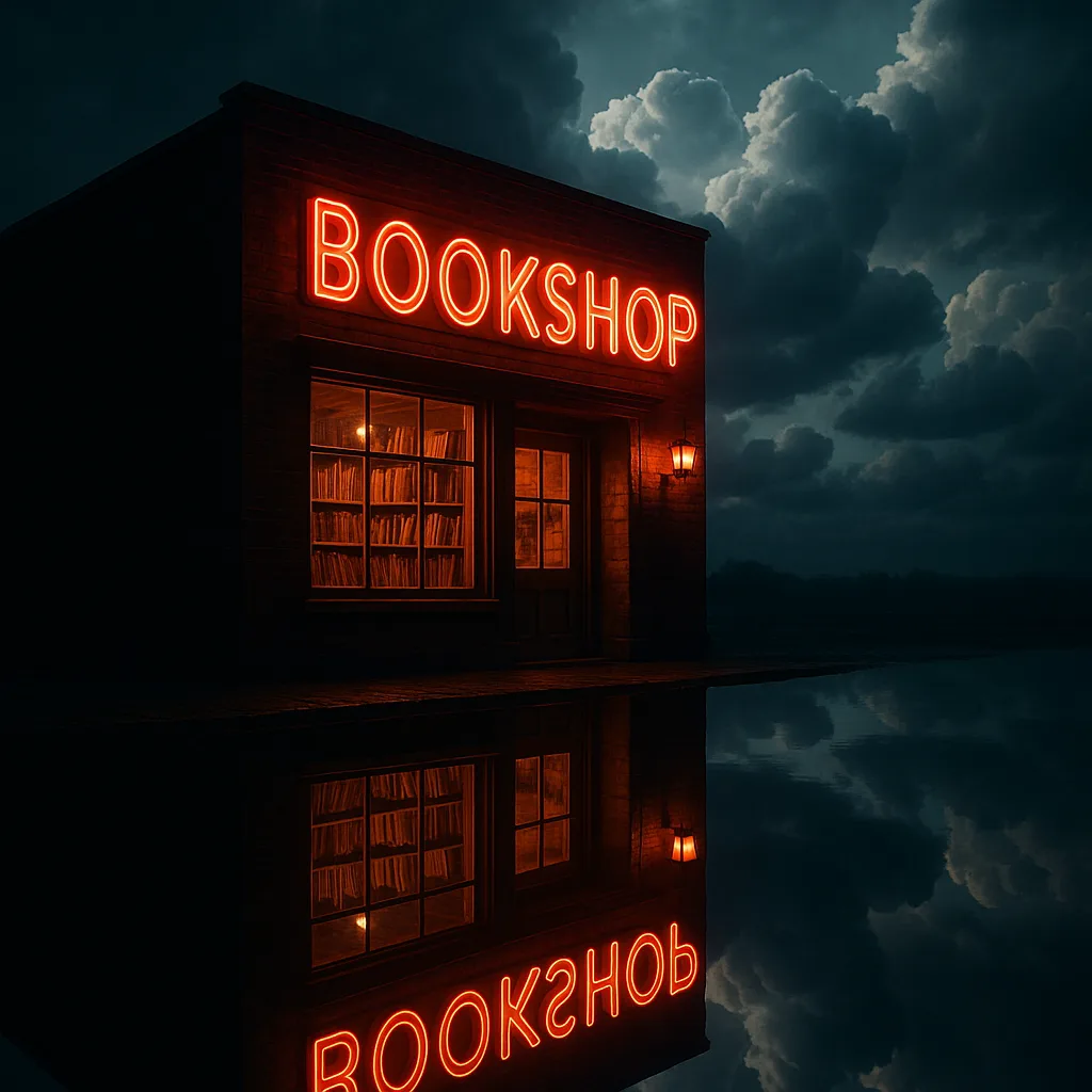 Glowing Neon-signed Bookshop