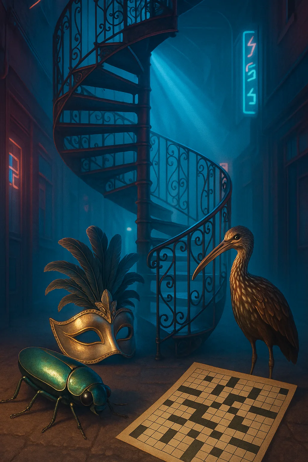 Ornate Spiral Staircase Ascends