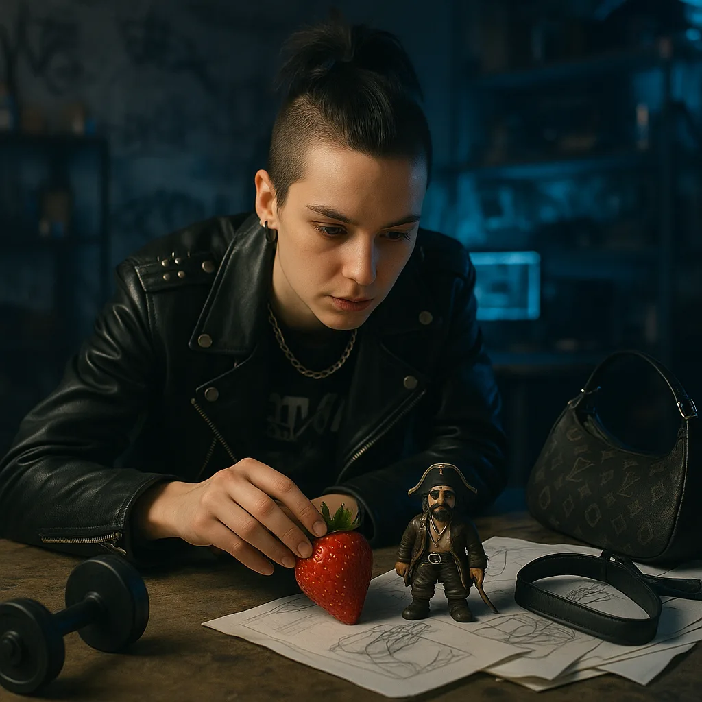 Androgynous Creative with a High Ponytail