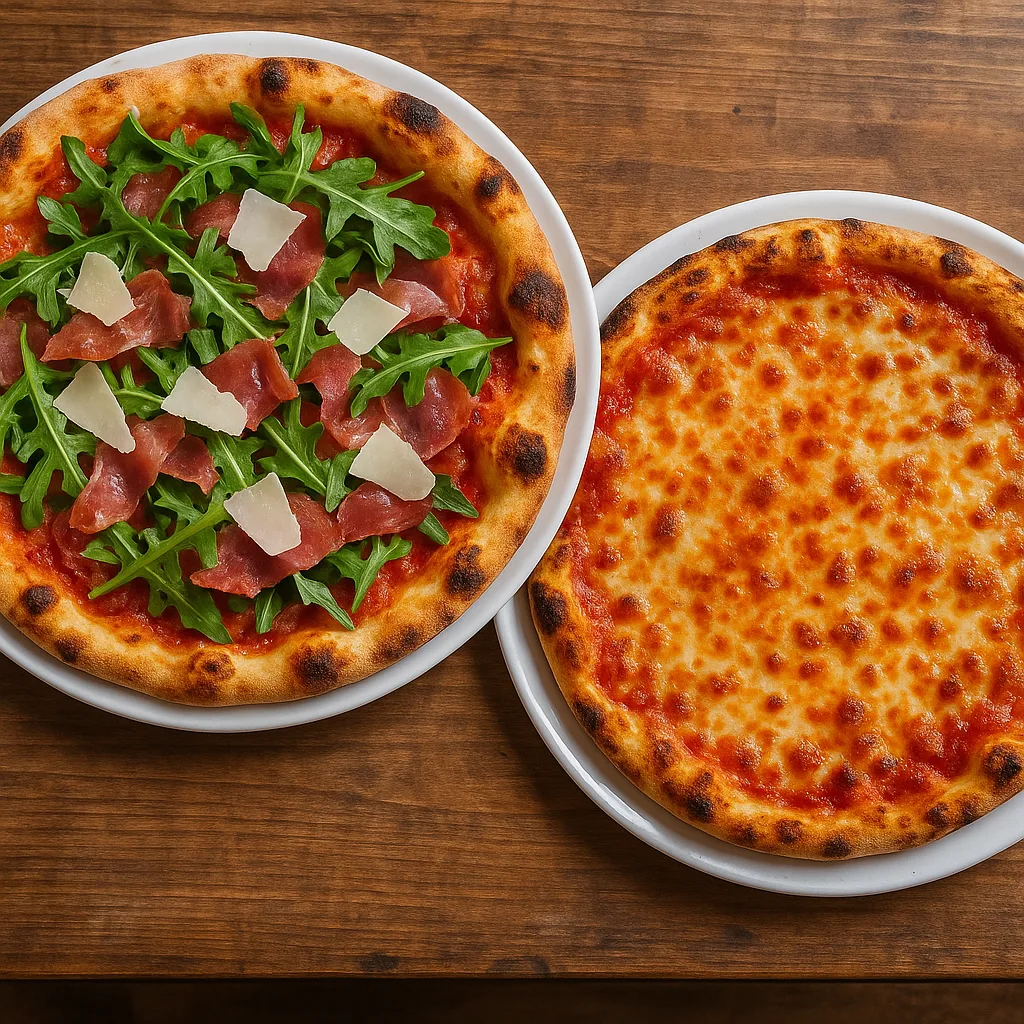 Two Pizzas on a Table