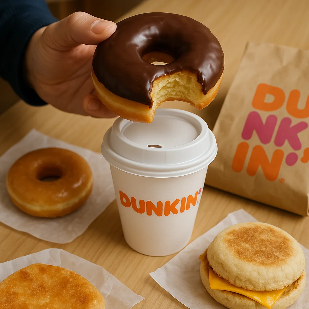 Person Is Holding a Bitten Donut